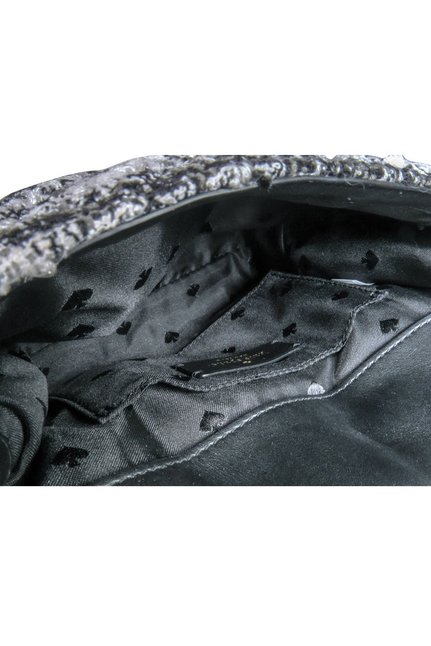 Current Boutique-Kate Spade - Black, Grey & White Tweed "Natalia" Shoulder Bag