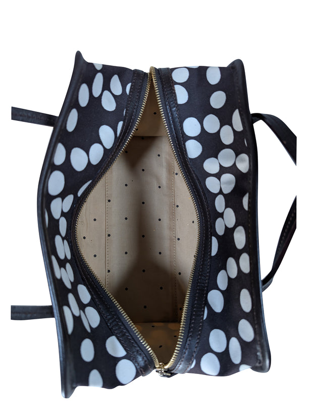 Current Boutique-Kate Spade - Brown & White Polka Dot Print Shoulder Bag