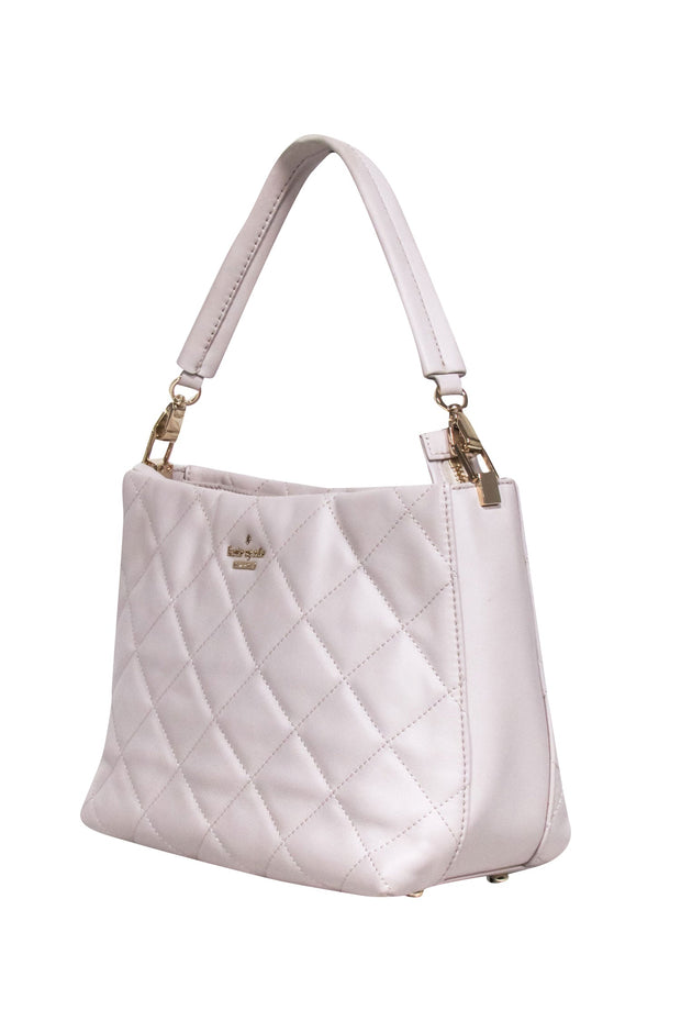 Current Boutique-Kate Spade - Ivory Quilted Leather "Ryley" Shoulder Bag