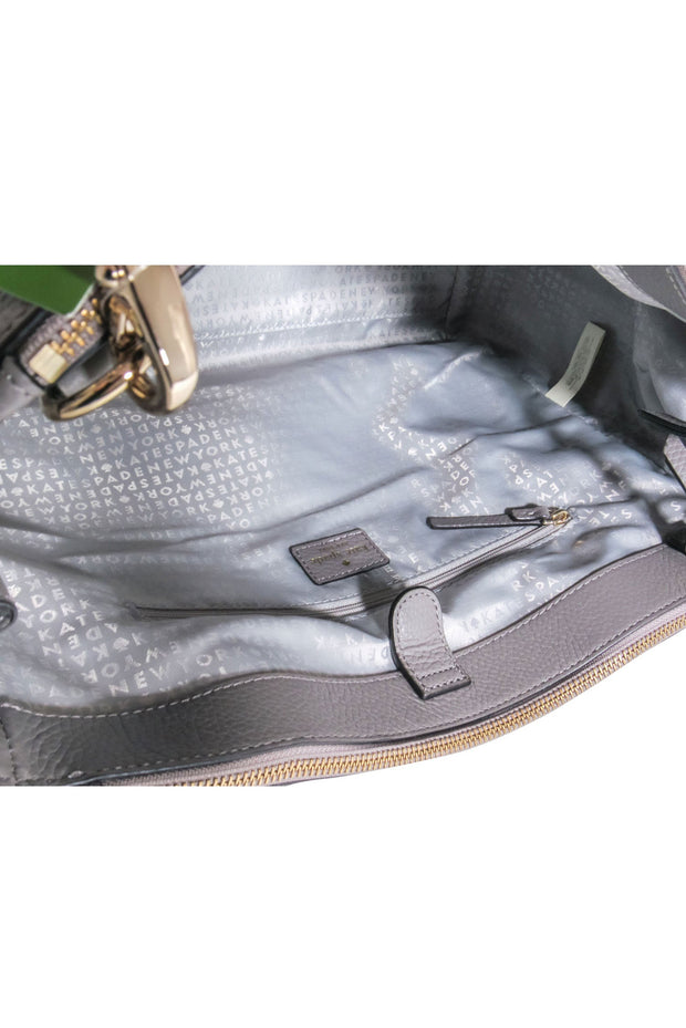 Current Boutique-Kate Spade - Grey Pebbled Leather Large Tote