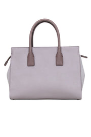 Current Boutique-Kate Spade - Grey, Taupe & Cream Colorblock "Candace" Leather Tote Bag