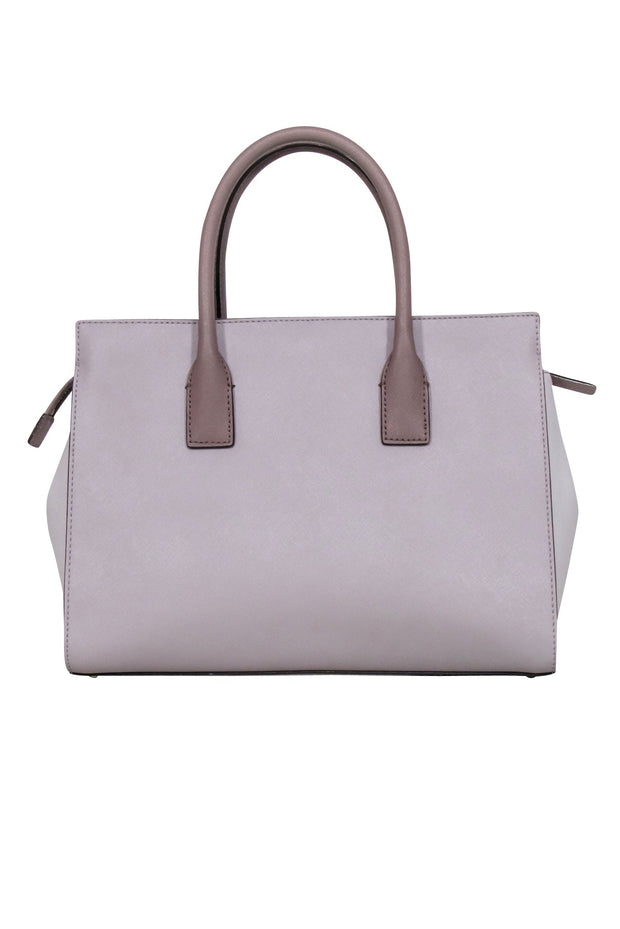 Current Boutique-Kate Spade - Grey, Taupe & Cream Colorblock "Candace" Leather Tote Bag