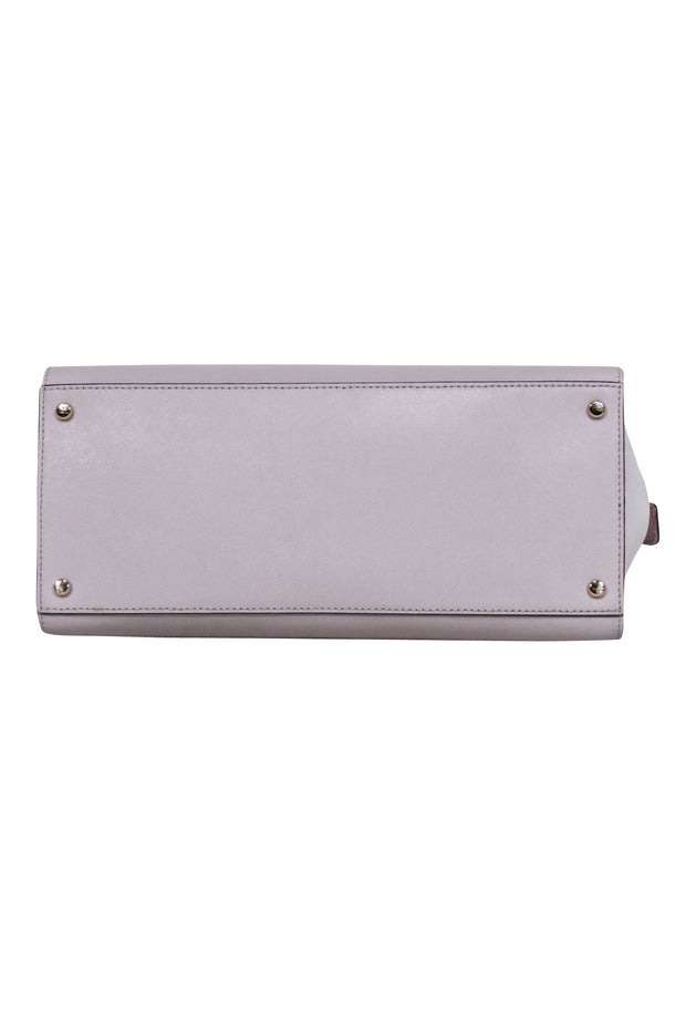 Current Boutique-Kate Spade - Grey, Taupe & Cream Colorblock "Candace" Leather Tote Bag