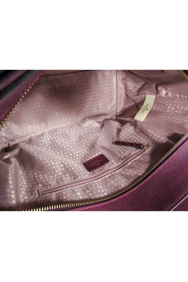 Current Boutique-Kate Spade - Deep Plum Calf Hair "Hadlee" Tote