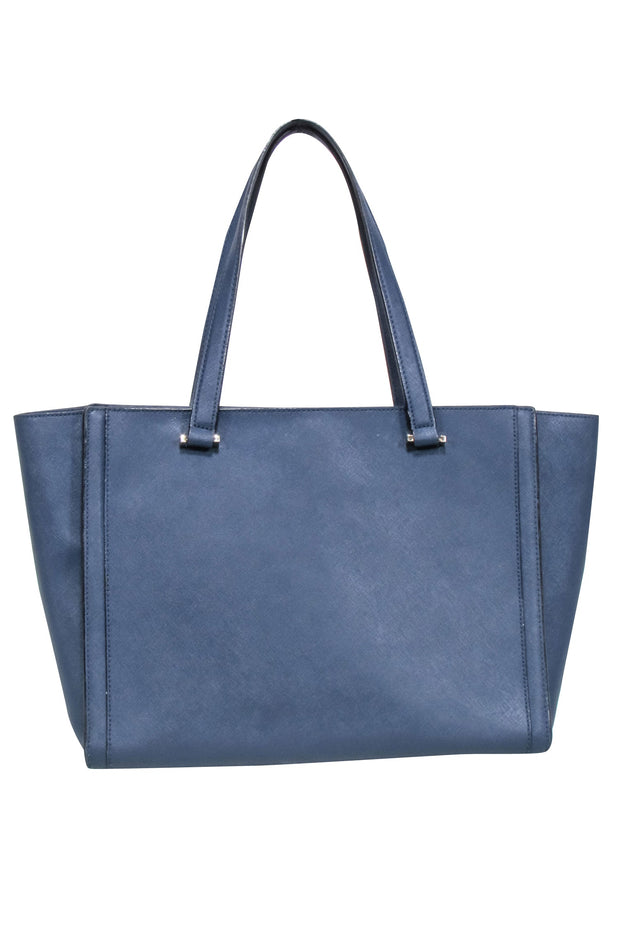 Current Boutique-Kate Spade - Navy Leather Saffiano Leather Tote Bag