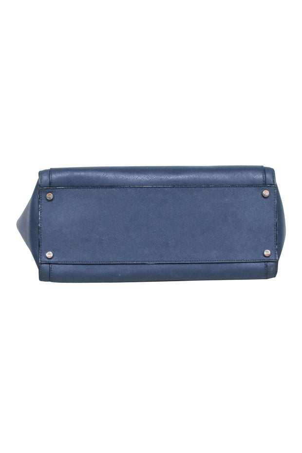 Current Boutique-Kate Spade - Navy Leather Saffiano Leather Tote Bag