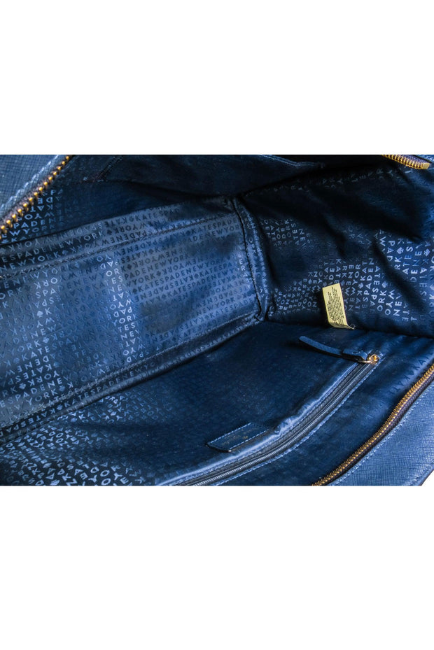 Current Boutique-Kate Spade - Navy Leather Saffiano Leather Tote Bag