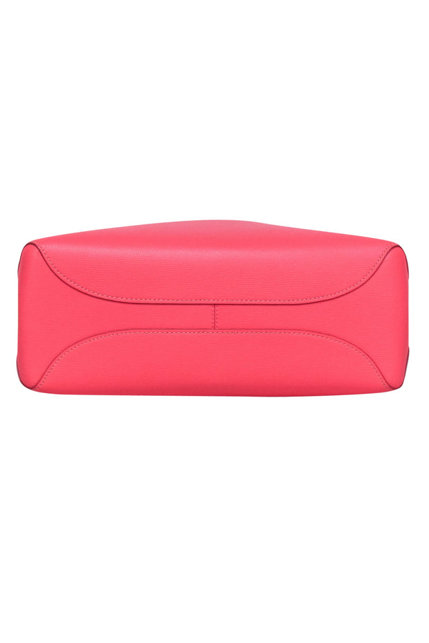 Current Boutique-Kate Spade - Coral Pink Pebbled Leather Hook Closure Tote Bag