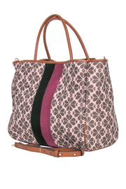 Current Boutique-Kate Spade - Blush, Tan, Green, & Mauve Logo Print Tote Bag