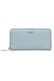 Current Boutique-Kate Spade - Aqua Blue Zip-Around Continental Wallet