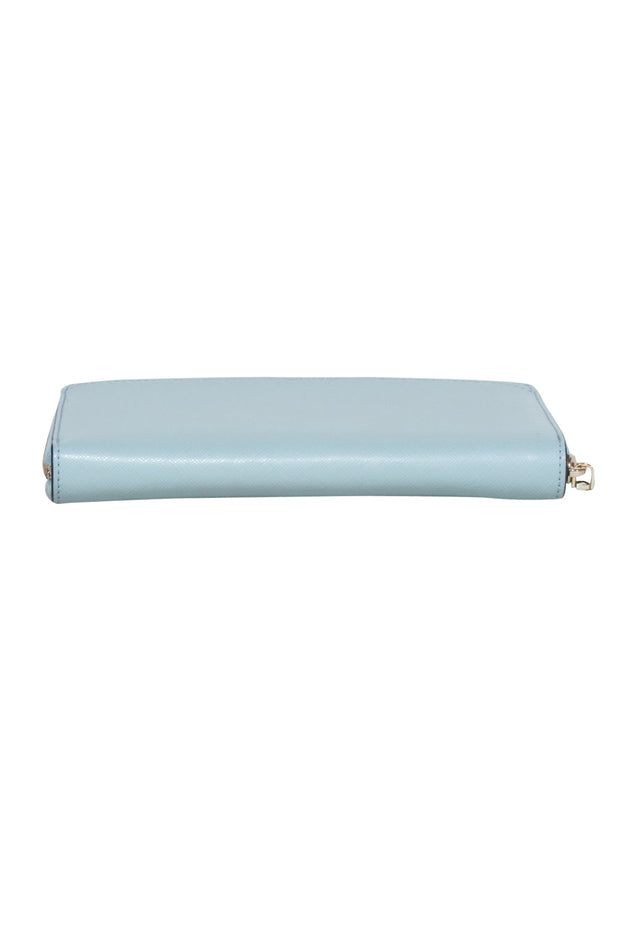 Current Boutique-Kate Spade - Aqua Blue Zip-Around Continental Wallet