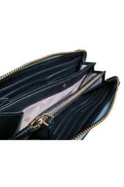 Current Boutique-Kate Spade - Aqua Blue Zip-Around Continental Wallet