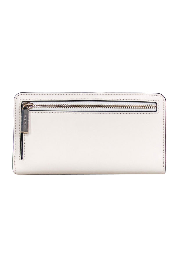 Current Boutique-Kate Spade - Ivory w/ Blue & Navy 3D Butterflies Long Wallet