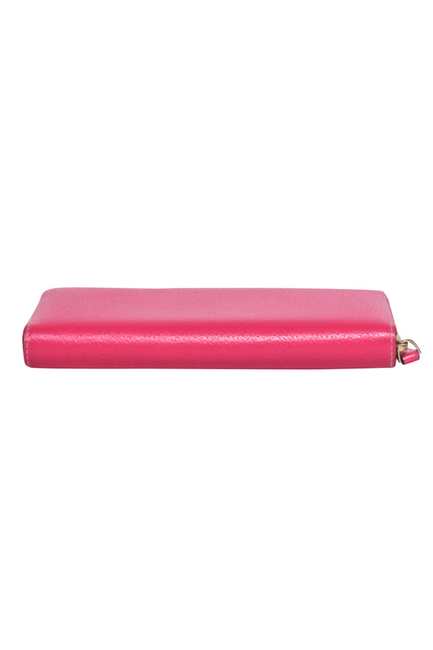Current Boutique-Kate Spade - Magenta Pink Lather Zipper Around Wallet