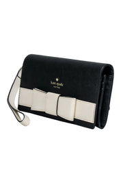 Current Boutique-Kate Spade - Black w/ Cream Bow Wristlet