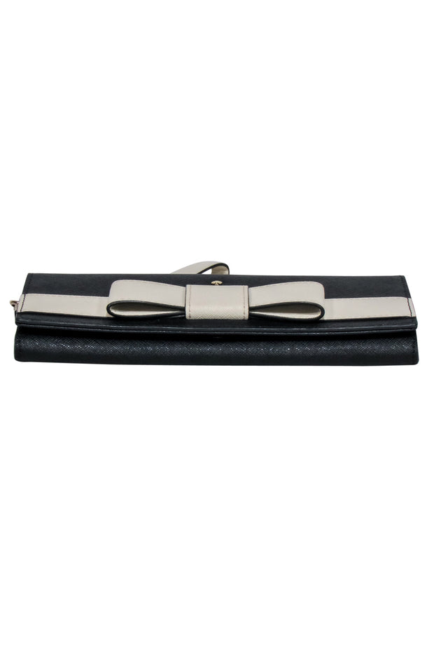 Current Boutique-Kate Spade - Black w/ Cream Bow Wristlet