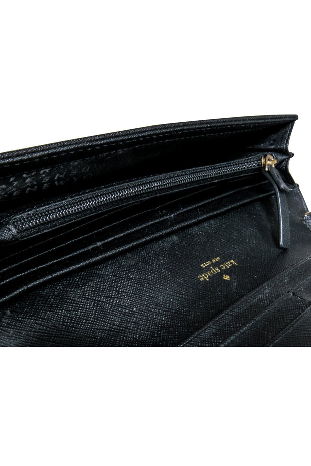 Current Boutique-Kate Spade - Black w/ Cream Bow Wristlet