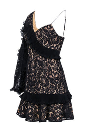 Current Boutique-Keepsake - Black Lace Ruffle Sleeve Dress Sz XS