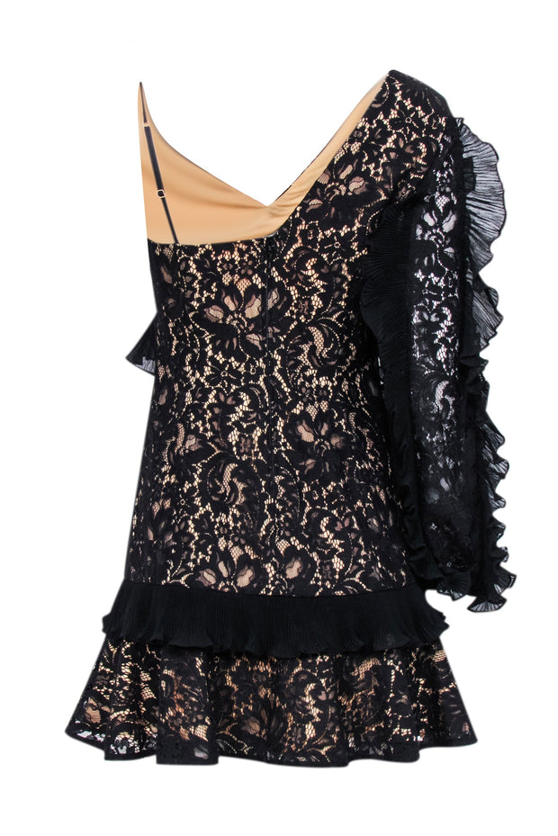 Current Boutique-Keepsake - Black Lace Ruffle Sleeve Dress Sz XS
