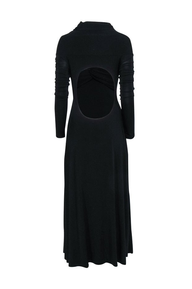 Current Boutique-Khaite - Black Long Sleeve Mid Maxi Dress Sz M