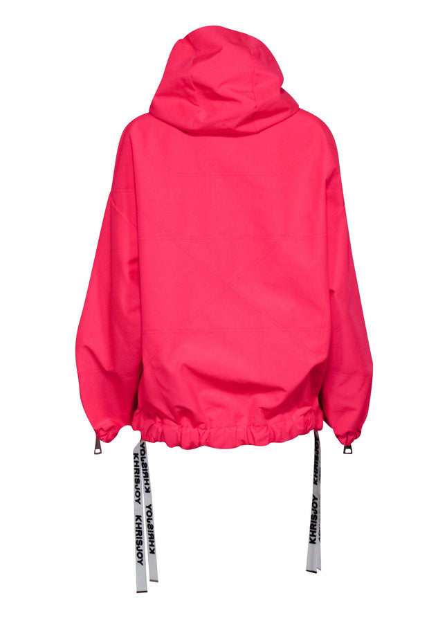 Current Boutique-Khrisjoy - Neon Pink & Orange Zipper Front Hooded Jacket Sz 0