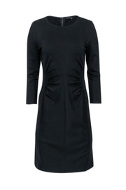 Current Boutique-Kobi Halperin - Black Ruched Front Sheath Dress Sz 6