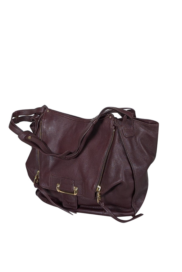 Current Boutique-Kooba - Dark Maroon Leather Shoulder Bag