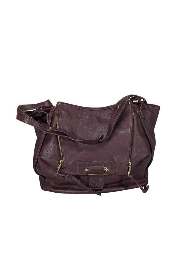 Current Boutique-Kooba - Dark Maroon Leather Shoulder Bag