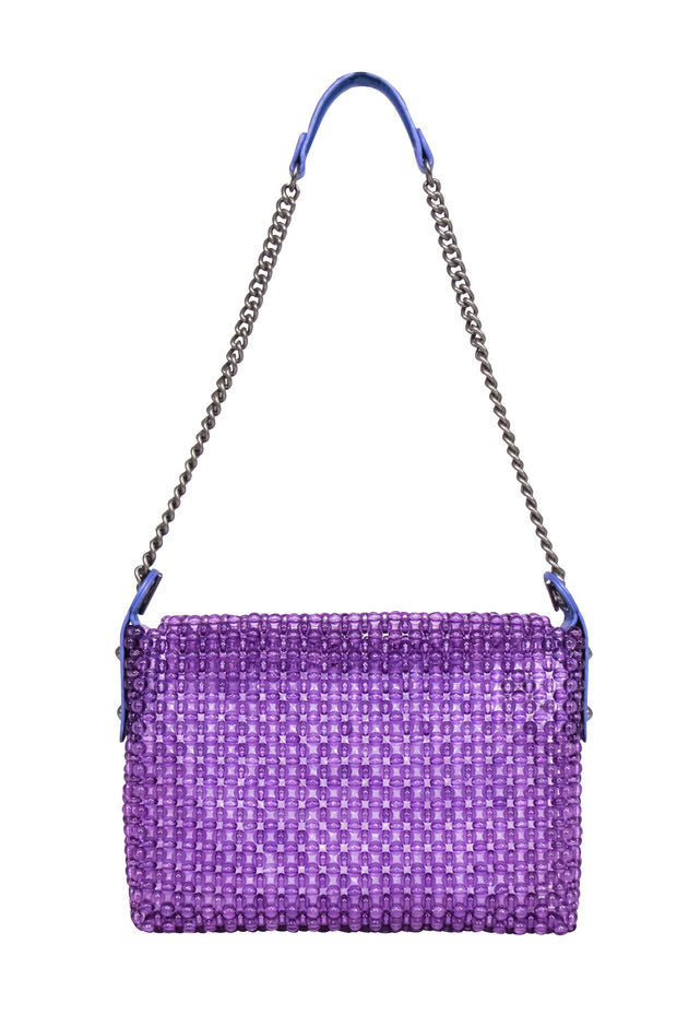 Current Boutique-Kurt Geiger - Purple "Kensington Bead" Shoulder Bag