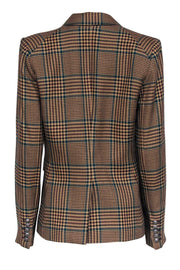 Current Boutique-Veronica Beard - Beige, Maroon, and Green Plaid Blazer Sz 10