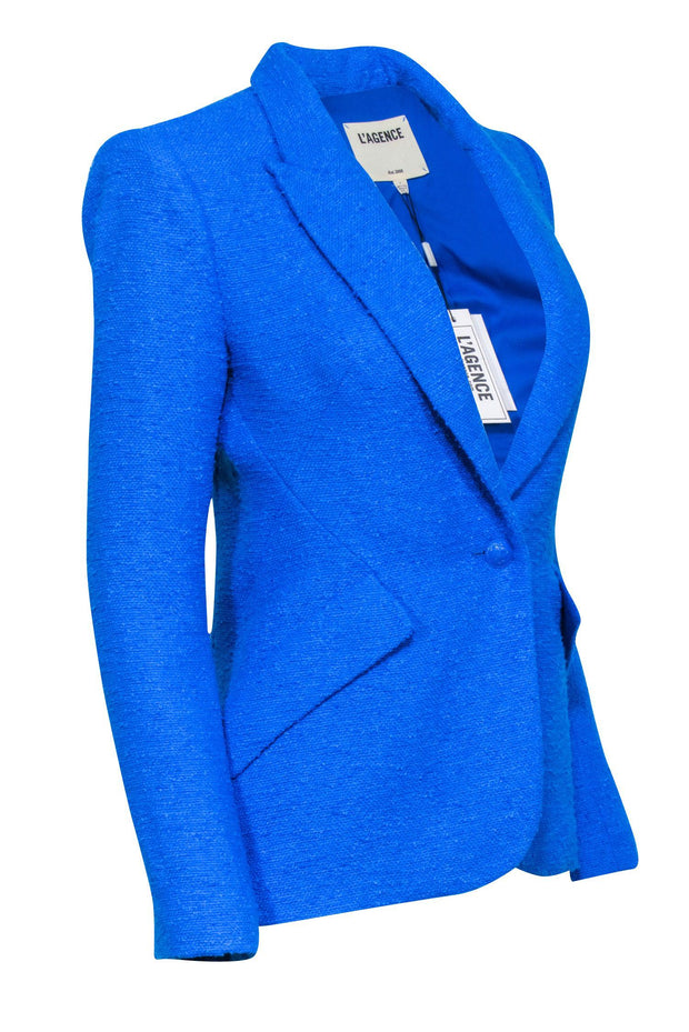 Current Boutique-L'Agence - Bright Blue Tweed Blazer Sz 2