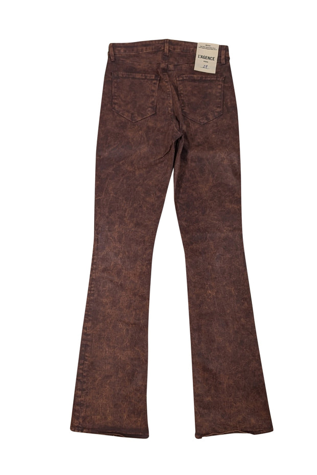 Current Boutique-L'Agence - Brown Selma Coated Bootcut Jeans Sz 8