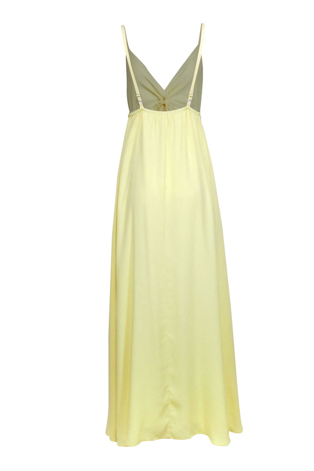 Current Boutique-L'Agence - Yellow Sleeveless Drawstring Waist Maxi Dress Sz L