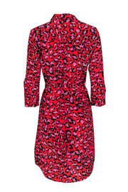 Current Boutique-L'Agence - Red Leopard Print "Stella" Silk Dress Sz S
