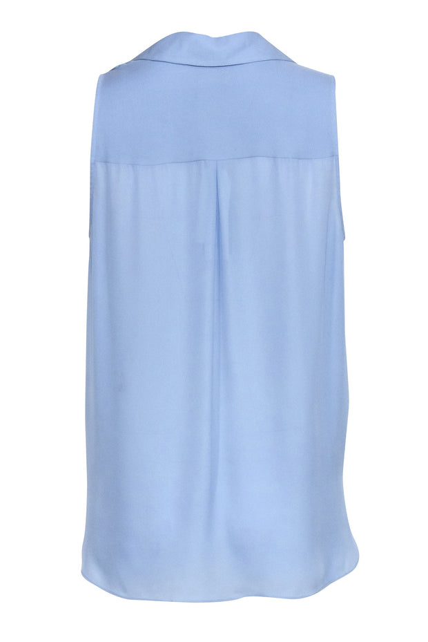 Current Boutique-L'Agence - Powder Blue Sleeveless Silk Top Sz L