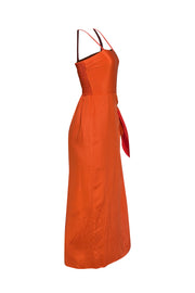 La Ligne - Orange Silk Blend Sleeveless Tulip front Dress Sz M - Current Boutique