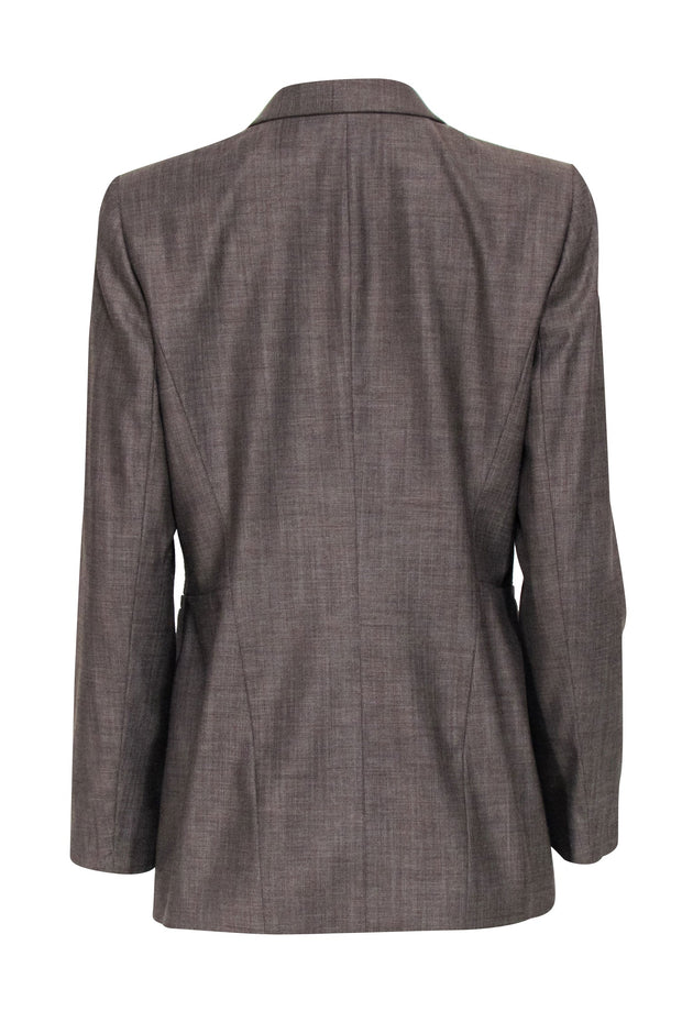 Current Boutique-Lafayette 148 - Taupe Wool Blend Two Button Blazer Sz 8