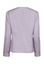 Current Boutique-Lafayette 148 - Pale Lavender Reptile Embossed Jacket Sz 10