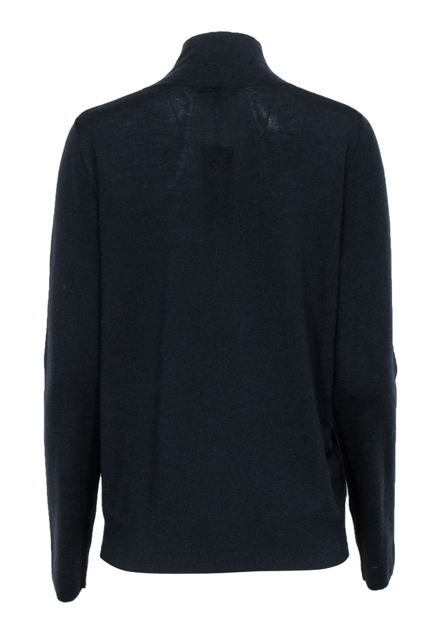 Current Boutique-Lafayette 148 - Midnight Black Wool Turtleneck Sweater Sz XL