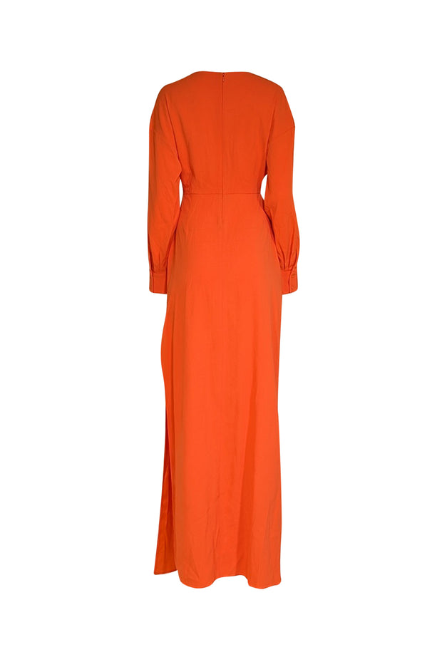 Current Boutique-Lapointe - Coral Orange Pebble Crepe Cut-Out Dress Sz 6