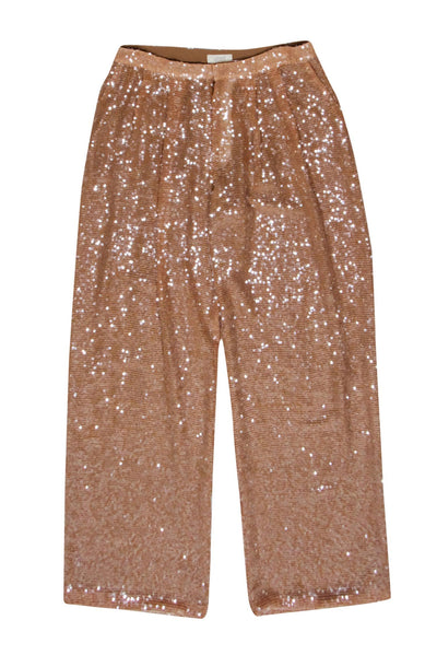 Current Boutique-Lapointe - Beige Iridescent Sequin Pants Sz 4
