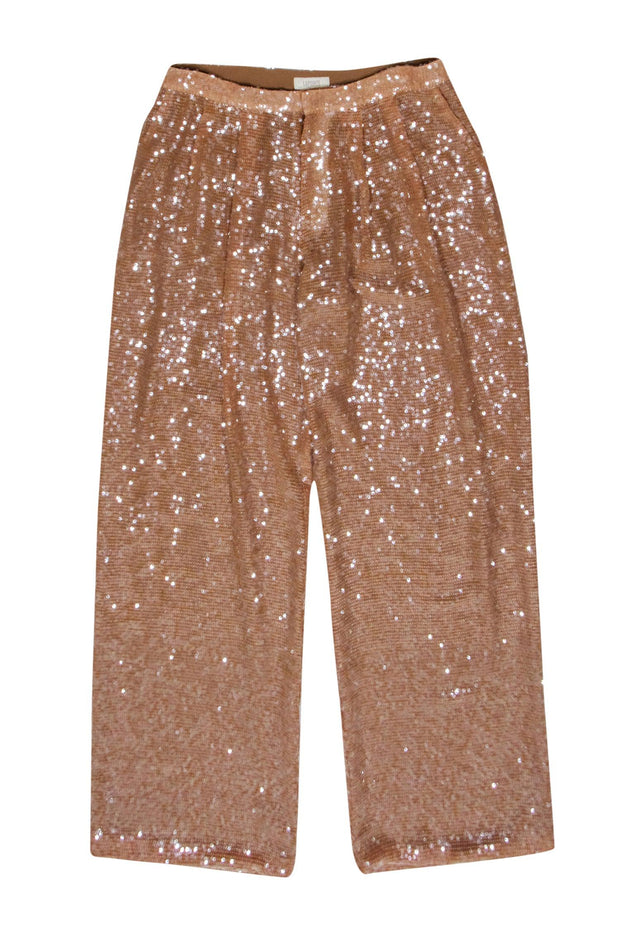 Current Boutique-Lapointe - Beige Iridescent Sequin Pants Sz 4