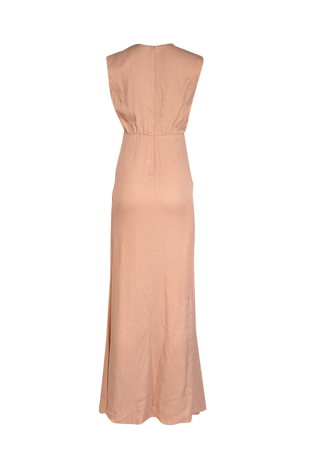 Current Boutique-Lapointe - Light Pink Satin Shirred Maxi Dress Sz 6