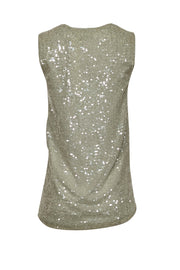 Current Boutique-Lapointe - Mint Sequin Embellished Sleeveless Top Sz 2