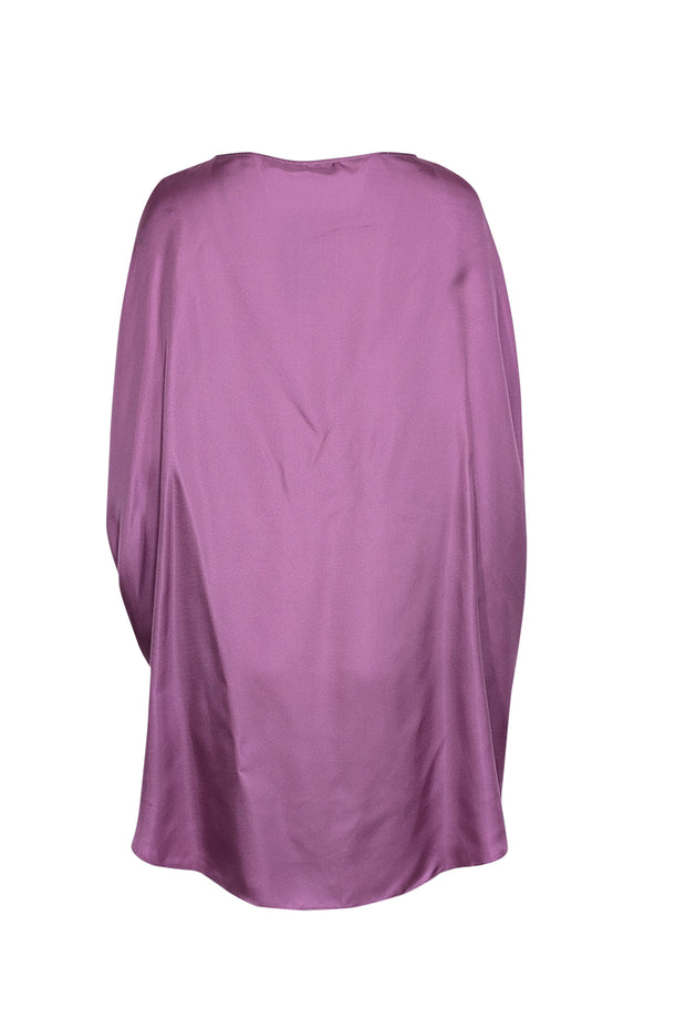 Current Boutique-Lapointe - Lavender Satin Oversized Blouse w/ Arm Slits Sz M