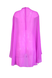 Current Boutique-Lapointe - Fuchsia Georgette Oversized Cape Tee Sz XS
