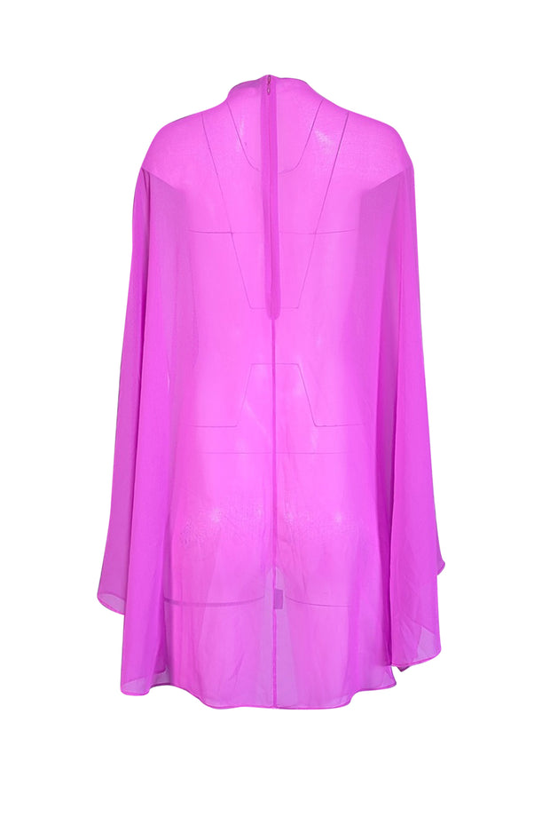 Current Boutique-Lapointe - Fuchsia Georgette Oversized Cape Tee Sz XS