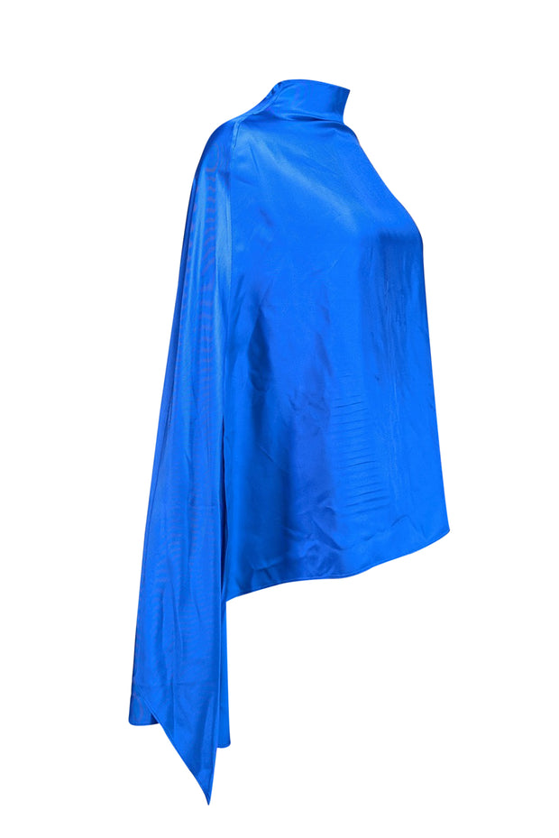 Current Boutique-Lapointe - Blue Silk Cape Top Sz XS