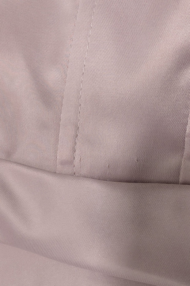 Current Boutique-Lavish Alice - Pink Satin Feather Trim Strapless Dress Sz 2