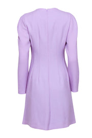 Current Boutique-Lela Rose - Lavendar Wool Blend Sheath Dress w/ Silver Floral Applique Sz 6